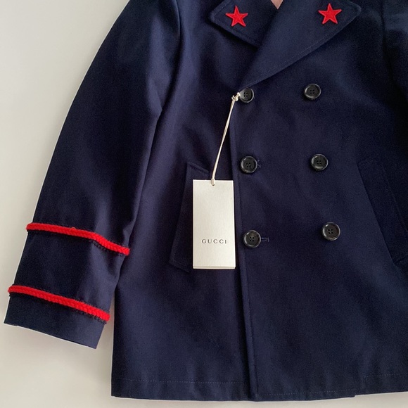 Gucci Coat Jacket Navy Blue New - Picture 4 of 13